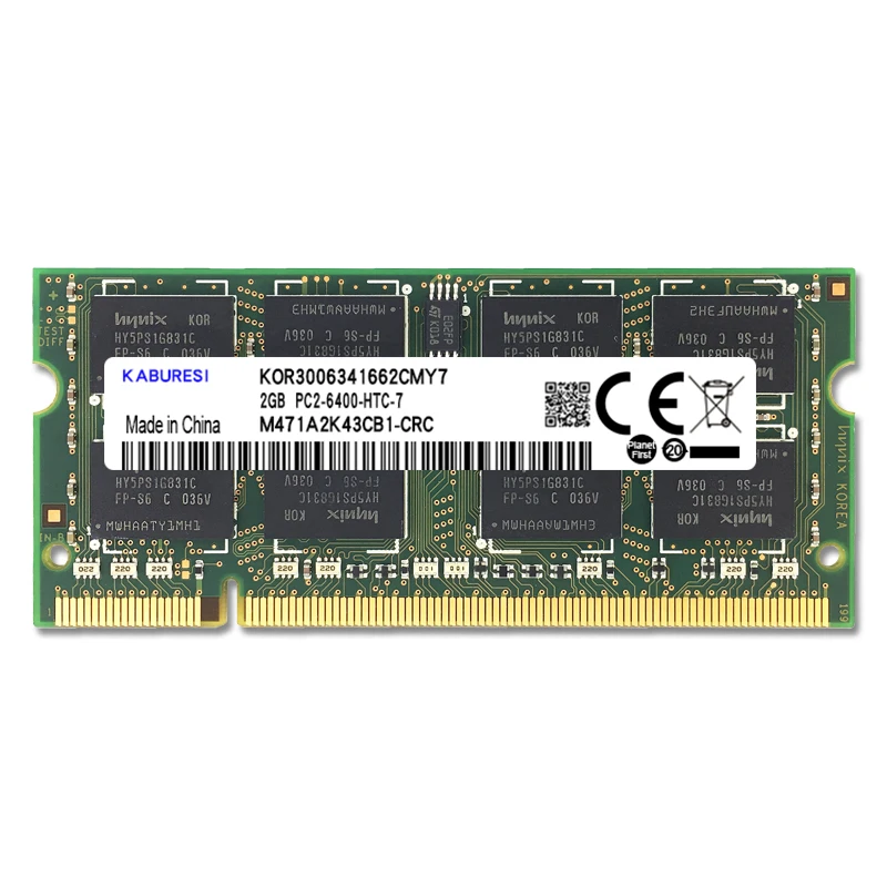 Оперативная память Kaburesi для ноутбука 4 Гб (2x2 Гб)|pc2-6400 800mhz|ddr2 pc2-5300pc2-5300 ddr2 |