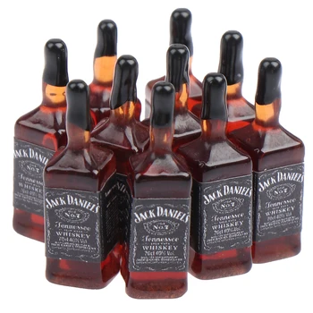

10Pcs Dollhouse Miniature Wine Bottles Pretend Play Toy Dolls Drink Accessories New Arrival