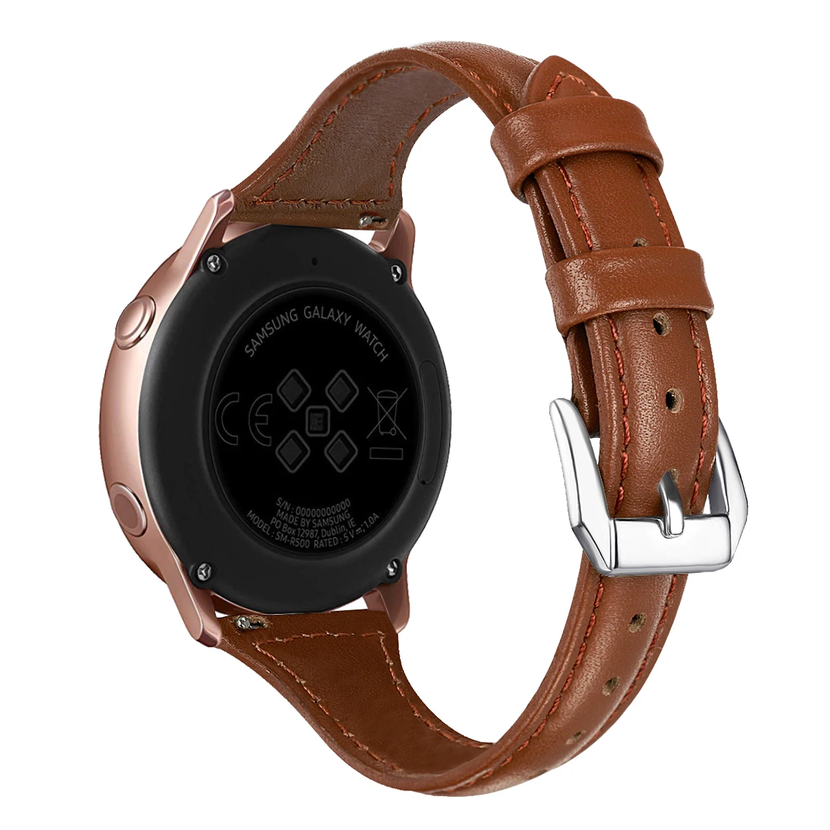 

Genuine Leather Bracelet For Samsung Galaxy Watch Active WristBand Slim Watch Band Watch Replacement Smart Wrist strap