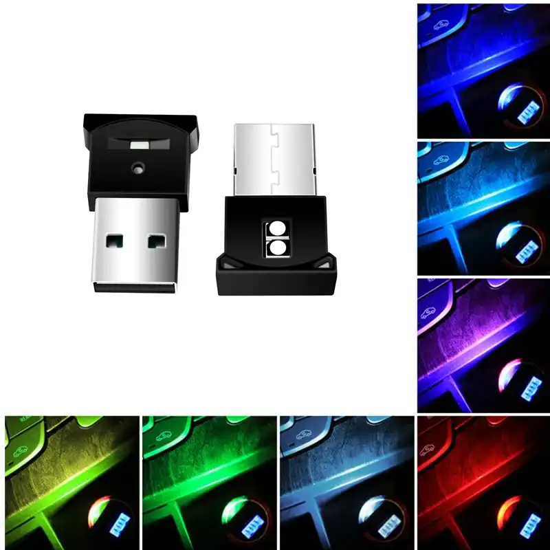 Rgbミニusb Led車のライトの自動インテリアカラフルな雰囲気ライト装飾ランプ緊急照明ライト車のアクセサリー Decorative Lamp Aliexpress