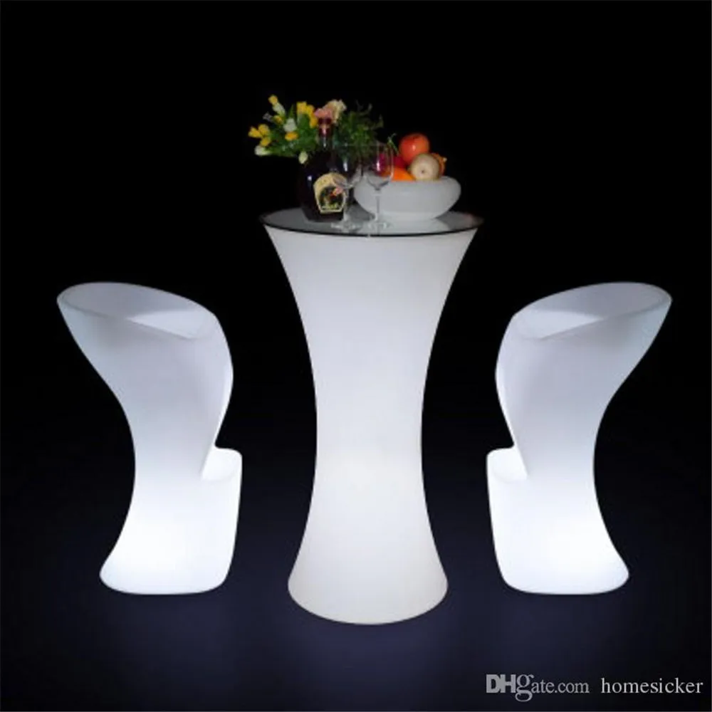 2021 Newest Rechargeable LED illuminated cocktail table Creative Lightingh Furniture disco bar nightclub supples bars furniture