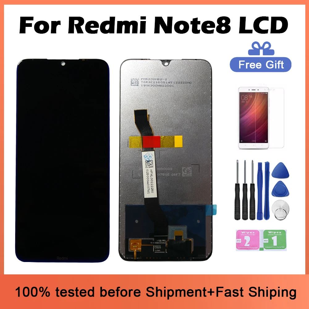 Оригинальный 10-сенсорный ЖК-дисплей качества AAA для Xiaomi Redmi Note 8 ЖК-экран + рамка Note8