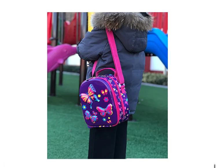 Сумка для ланча для детей 2-8 лет, жесткая EVA мультяшная сумка на одно плечо, Детская сумка для еды, студенческие сумки для ланча, Сетчатая Сумка с боковыми карманами