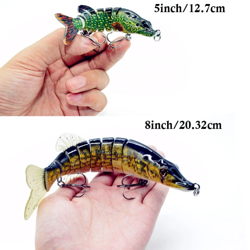 5inch/8inch Pike Fishing Lure Swimbait Life-like Fish Catfish Culter Fish  Sea Bass Muskie Bait Hunting Outdoor Sports Product