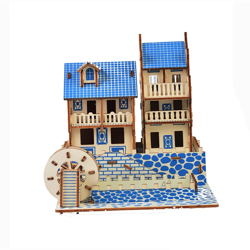 

Wooden Toys 3d Jigsaw Puzzle Assembled Diy Handmade Children Customized Early Education Buiding Blocks Bricks