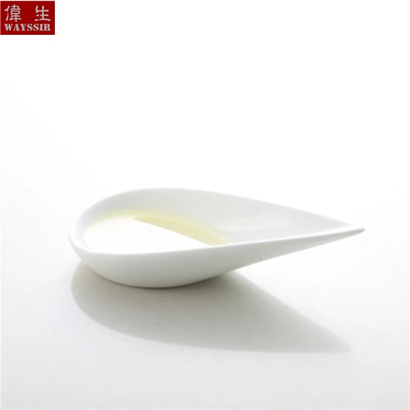 Porcelain Dining Dish Spoon Mini Appetizer Serving Plate 6PCs