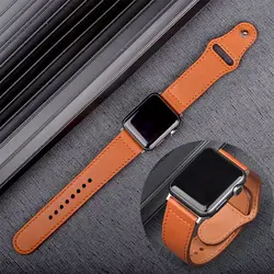 Из натуральной кожи петлевой для наручных часов Apple Watch, версии 44 мм, 42 мм, ремешок для часов аpple 4 5 38 мм 40 мм, для iWatch, версия 3, 2, 1 Замена Браслет