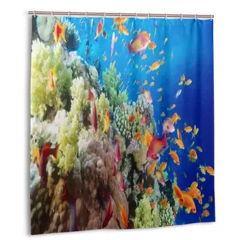 

Coral reef Shower Curtain with Hooks bathroom Waterproof Polyester Fabric
