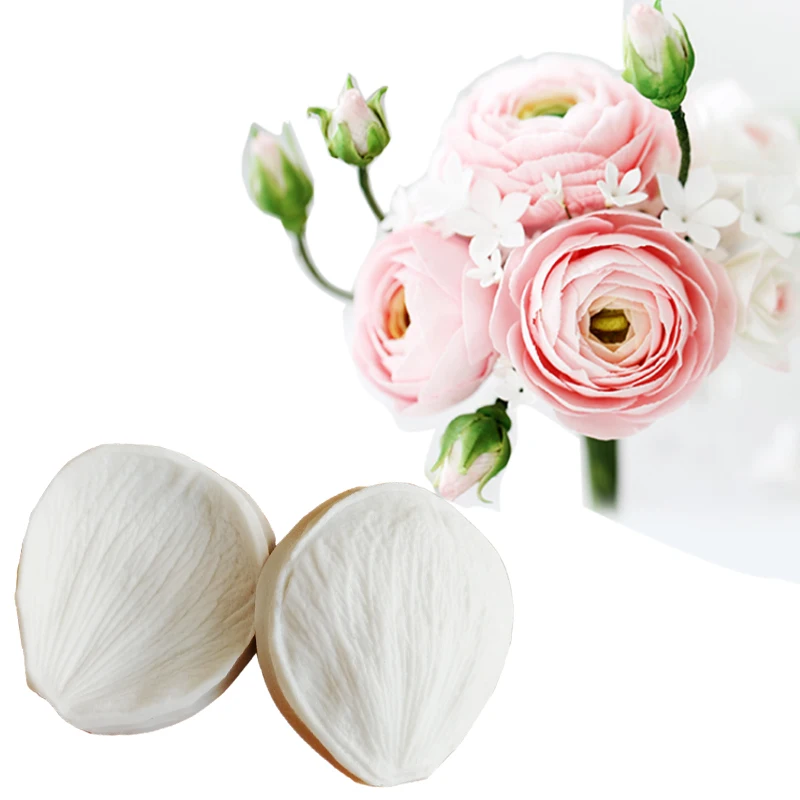 Anemone Petal Silicone Fondant Mould Chocolate Gumpaste Mold Sugarcraft Kitchen Accessories Clay Cake Decorating Tool M2141
