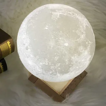 

Multi-function 3D printed moonlight USB bedside night light with timing setting Remote Control 16 color change decoration light