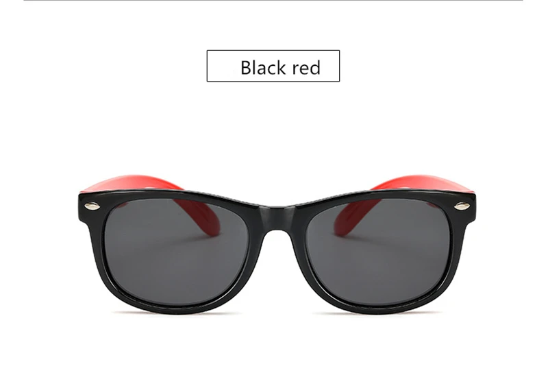 black red Занавес Новые поляризованные солнцезащитные очки для детей TR90 силиконовые защитные зеркальные очки для мальчиков солнцезащитные очки для девочек Подарки для детей детские очки UV400 Gafas - Цвет линз: black red