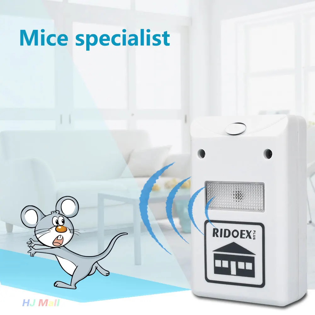 Ultrasonic Rats Repeller Pest Repelling Aid 110-220V Mice Spiders Electronic US Plug Control