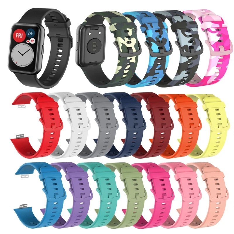 

Rubber Strap for -Huawei Watch Fit Smart Wristband Bracelet Accessories High Quality Replacement Sport Band