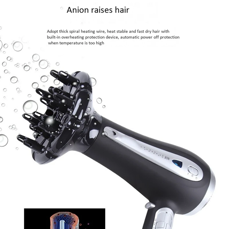 DW-728I фен для волос, мультискоростное регулирование температуры, 2200 Вт, высокая мощность, отрицательные ионы, для домашнего парикмахерского салона, Быстросохнущий фен, ЕС P