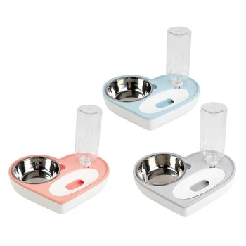 

Pet Dual-use Feeding Bowl 2In1 Water Dispenser and Food Feeder with Removable Base for Cats and Small Dogs Moisture-proof