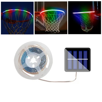 

LED Basket Hoop lamp Solar Basketball Rim strip light Sensor-Activated LED Solar Strip Light 8 Flash Modes Shoot Hoops At Night