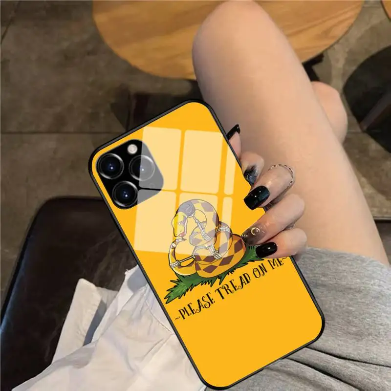 Please Tread On Me Glass Phone Case For iphone 12 11 Pro Max XS XR X 8 7 Plus SE2 | Мобильные телефоны и аксессуары