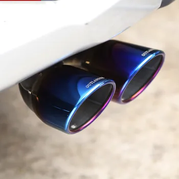 

For Mitsubishi Outlander Stainless Steel Automobiles Car Rear Round Exhaust Tip Modified Car Tail Throat Liner pipe Accessories