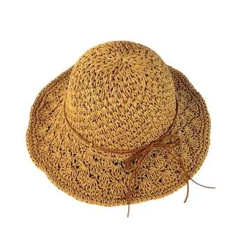 

Straw Fishing Hat Cap Summer Sunshade Bucket Hat Sun Protective