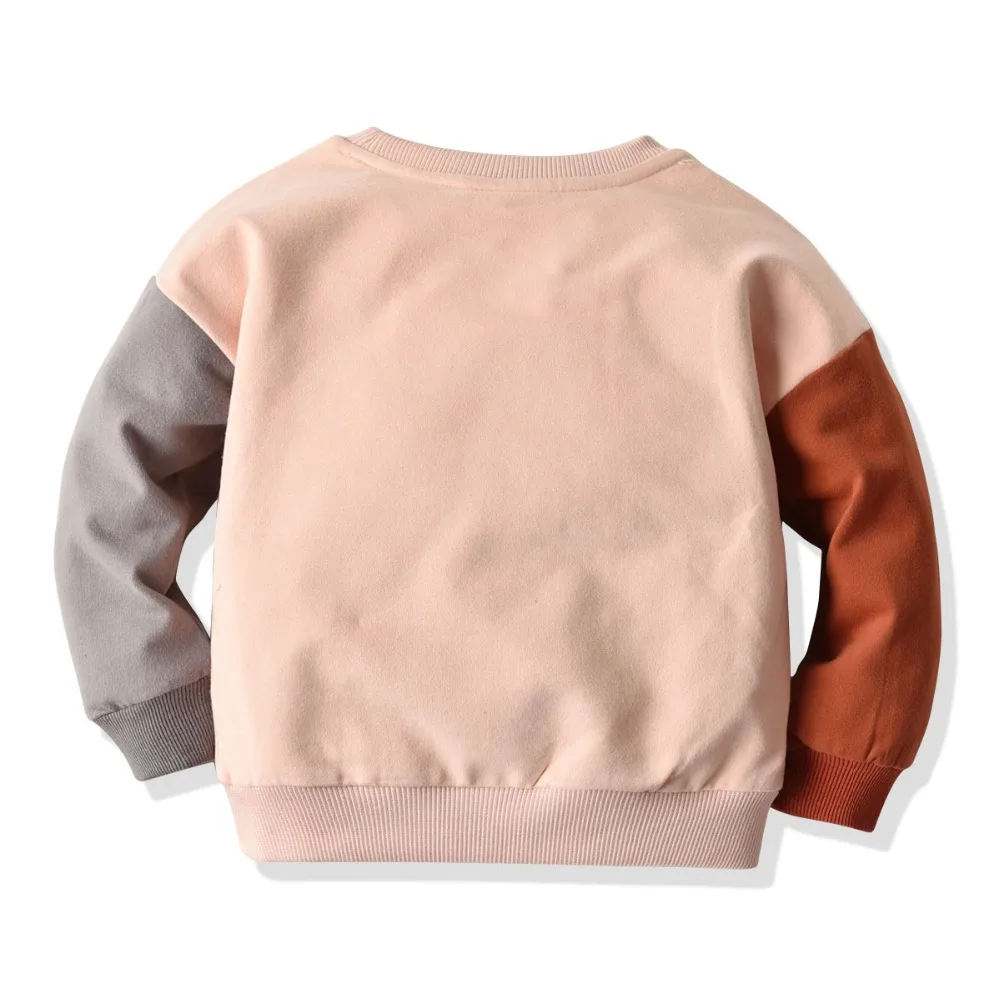 Осенний стильный Детский свитер модная футболка с длинными рукавами и рисунком для мальчиков Повседневный джемпер из махровой ткани свитер разных цветов От 0 до 5 лет