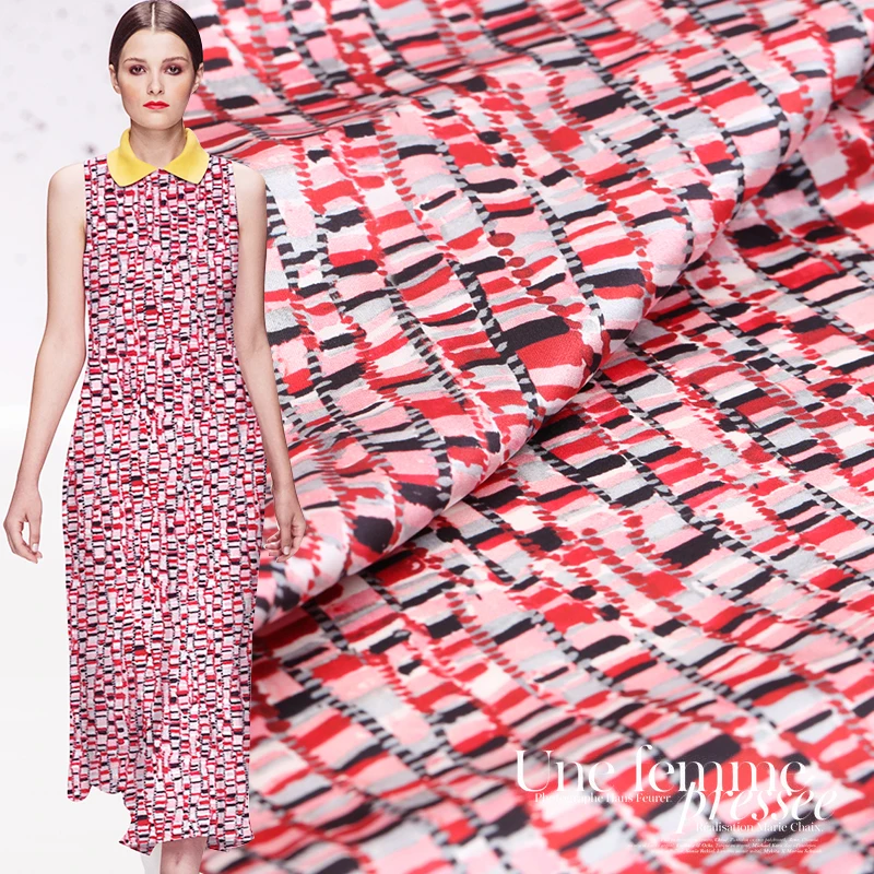 19 Летний 108 см ширина 19momme Печатный бренд Шармез ткань для женщин платье рубашка модная ткань Diy шитье