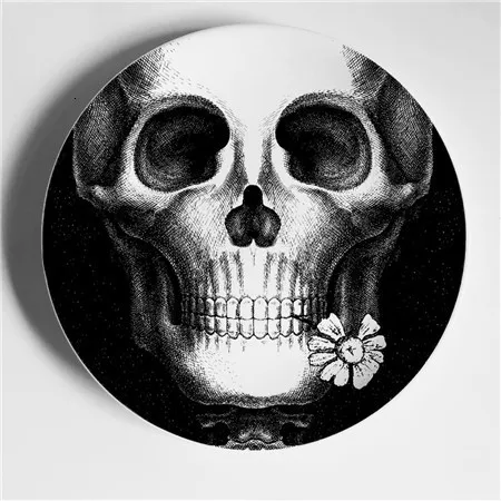 Fornasetti фарфоровые декоративные настенные тарелки, аксессуары для украшения дома, украшения для кофейни, бара, ресторана, декора комнаты, подарок - Цвет: Blue