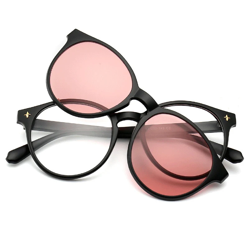 Классические поляризационные солнцезащитные очки для мужчин и женщин, 5 в 1, магнитные очки, очки, TR90 UV400 oculos de sol для ночного вождения