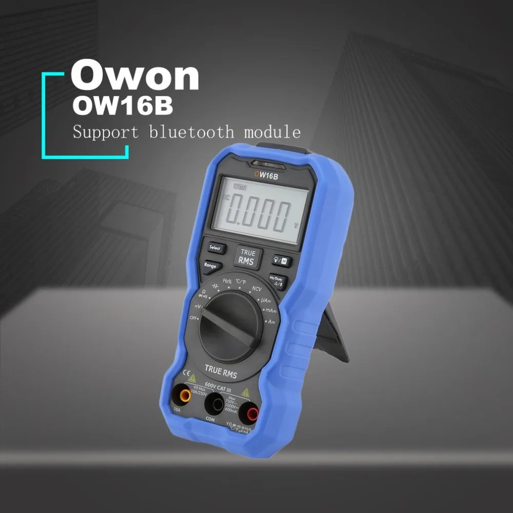 

Owon OW16B Backlight LCD Multimeter NCV AC/DC Voltmeter Ammeter True RMS Diode Resistence Frequency Continuity Tester