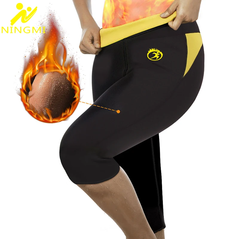 

NINGMI Sports Pant Waist Trainer Body Shaper Women Neoprene Sauna Shapewear Slim Legging Short Sexy Butt Lifter Control Panties