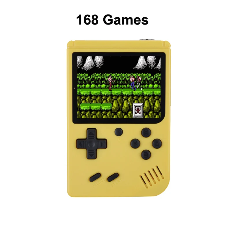 Yellow Coolbaby RS-6A игровая консоль ручной портативный игровой плеер встроенный 168/500 классический ретро мини-игры видео игровая консоль для детей - Цвет: Yellow