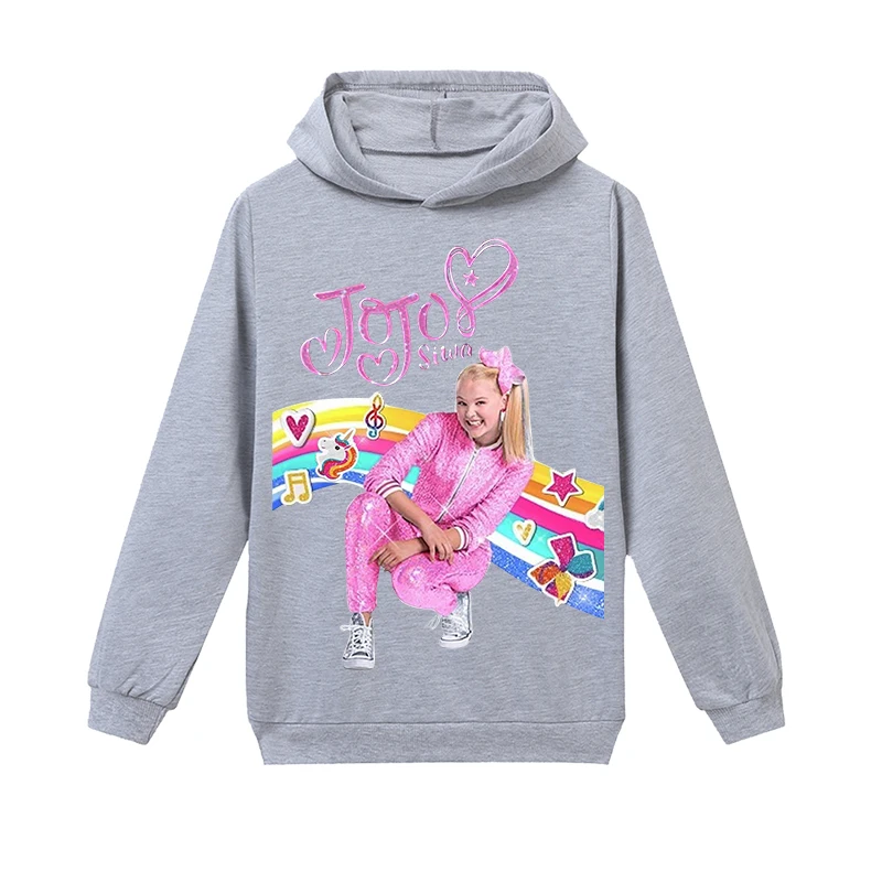 Г. Новая одежда для девочек футболки JoJo Siwa одежда для детей осенняя хлопковая Футболка топы, футболки для малышей, Рождественский свитер, комплект с толстовкой с капюшоном