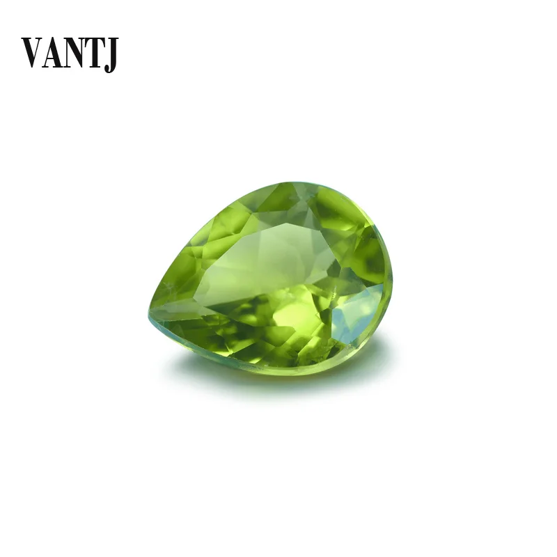 VANTJ Natural Peridot Loose Gemstone Top Quality Pear Cut for Silver Gold Women Jewelry Random Delivery VANTJ Natural Peridot Loose Gemstone Top Quality Pear Cut for Silver Gold Women Jewelry Random Delivery