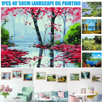 

DIY 50x40cm Paint By Numbers Landscapes Home Decoration Oil Painting By Numbers Full Set for Adults J2Y