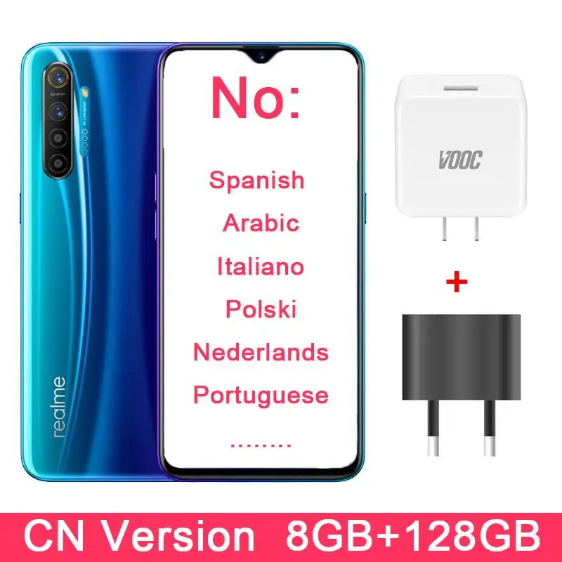 Realme X2 X 2 6GB 64GB Смартфон Snapdragon 730G 64MP Quad камера 6,4 ''телефон nfc VOOC 30W быстрое зарядное устройство - Цвет: CN 8GB 128GB Blue