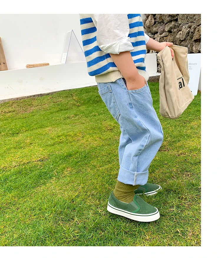 Spring Clothes 2020 New Korean Children's Clothes Boys' & Girls' Cotton Wide-leg Jeans Casual Straight Pants