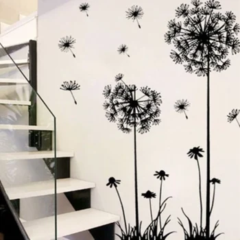 

Dandelion Wall Sticker Removable Art Harmonious Vinyl Quote DIY Decal Mural Home Room Elegent Decor Dandelion For Living Room