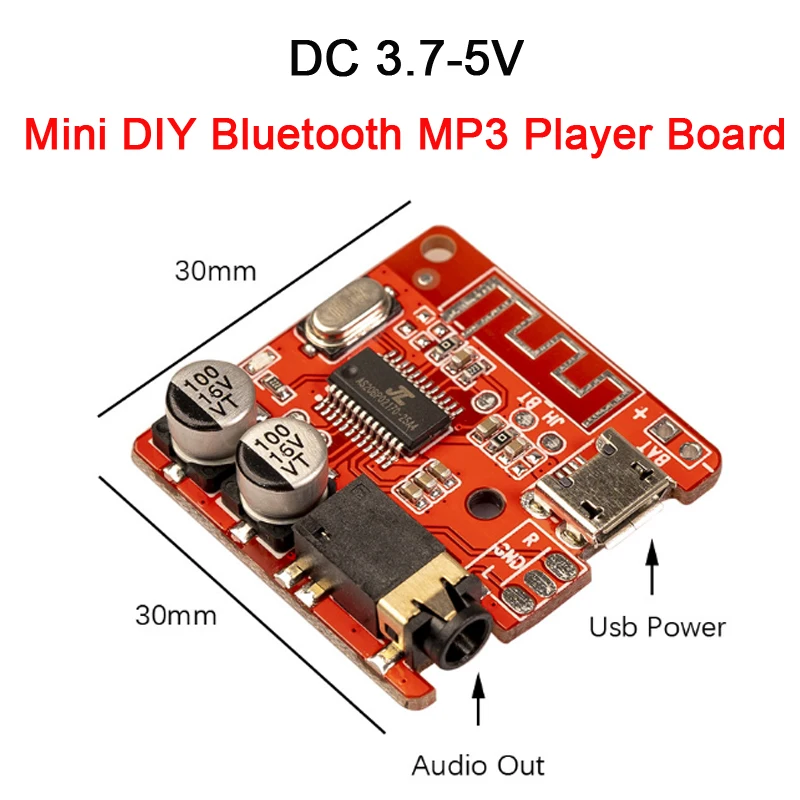 zune mp3 player 2*25W 50W Amplifier MP3 Player Decoder Board Bluetooth 5.0 Car FM Radio Module Support TF USB AUX 3.5 WMA Player Decoder 6V-12V zune mp3 player MP3 Players