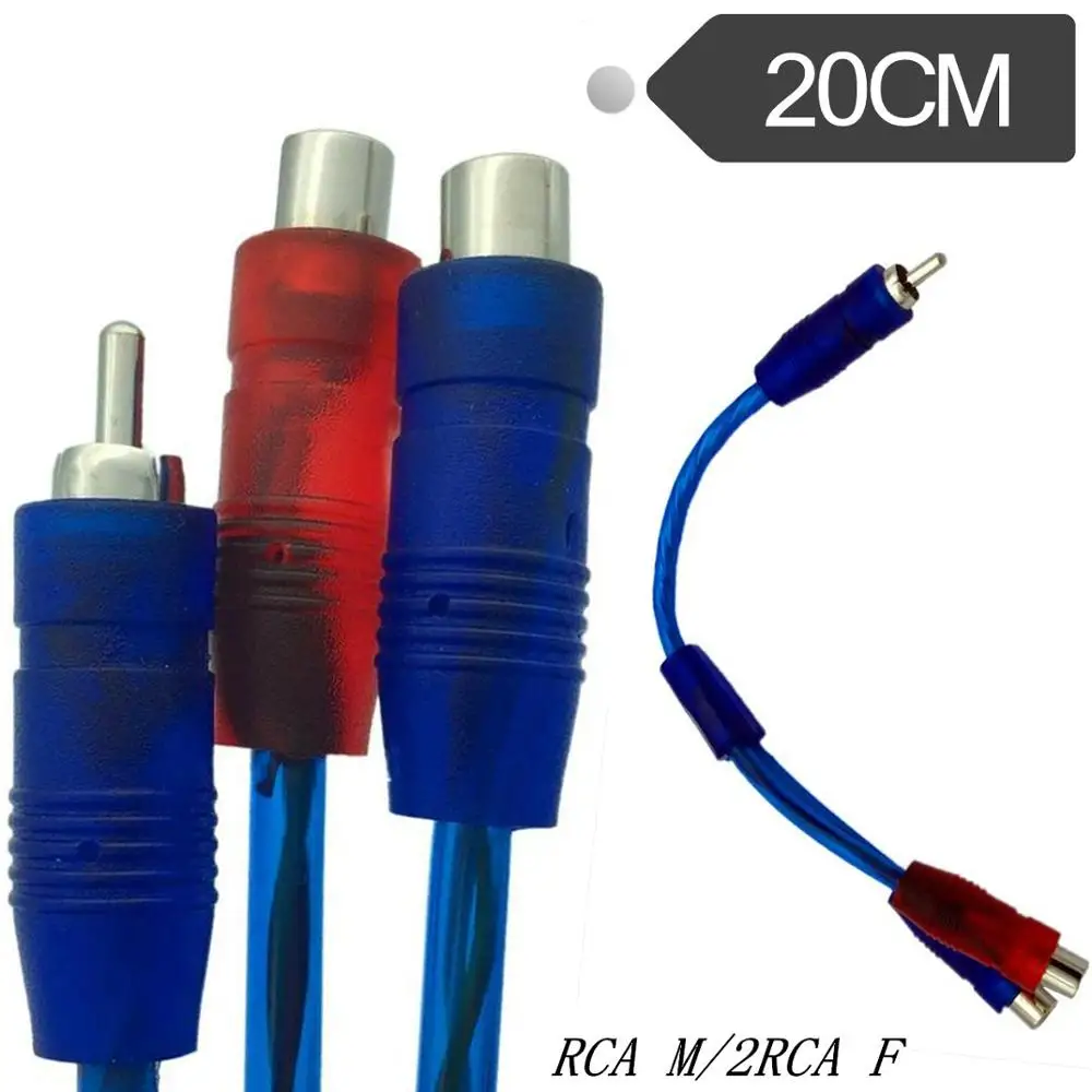2 RCA гнездовой к 1 сплиттер аудиосплиттер конвертер кабель динамика медный провод