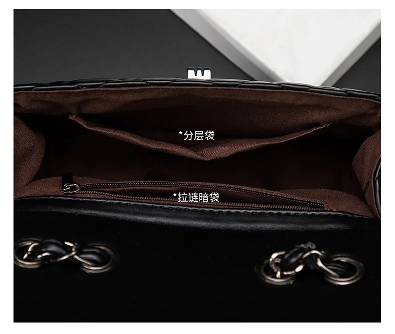 Luxury Handbags Women Bags Designer 2019 New Gold Chain Flap Purse for Ladies Soft Leather Quilted Plaid Lock Shoulder Bag Black (8)
