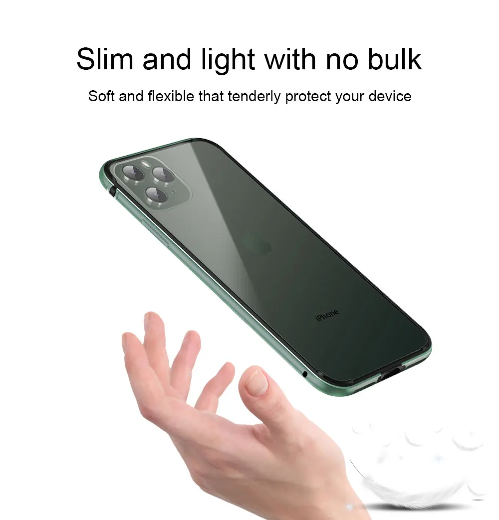 Чехол-бампер для Iphone 11, силиконовый чехол для Iphone 11 Pro Max XS MAX XR 7 8 Plus X, Противоударная рамка Mightnight, зеленые аксессуары