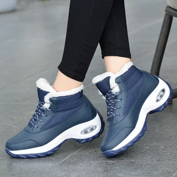 

Tenis Feminino 2019 Winter Plush Warm High Top Women Tennis Shoes Outdoor Comfy Design Waterproof Fabric Walking Sport Sneaker 5