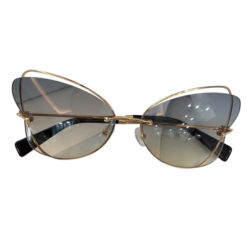 No5 Sunglasses Новинка, солнцезащитные очки с бабочкой, женские роскошные модные дизайнерские очки с блестящим украшением, высококачественные солнцезащитные очки - Цвет линз: No5 Sunglasses