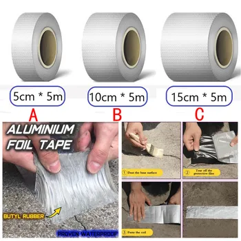 

15cm magical repair tape Aluminium Foil epoxy resin WaterProof UV Resistant Cost-Effective Glass Tape Self Adhesive Floor Repair