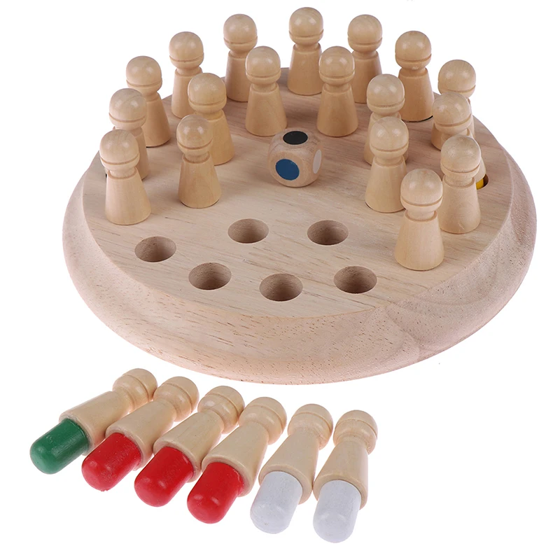 Kids Wooden Memory Match Stick Chess Game Fun Block Board Educational Toys 