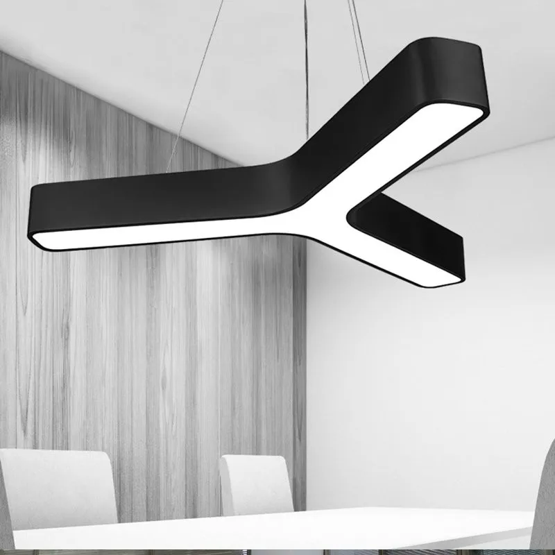 

Modern Office LED Simple Pendant Lights Creative Type Y Personality Industrial Hang Lamp for Bar Coffee Restaurant Shop Lighting