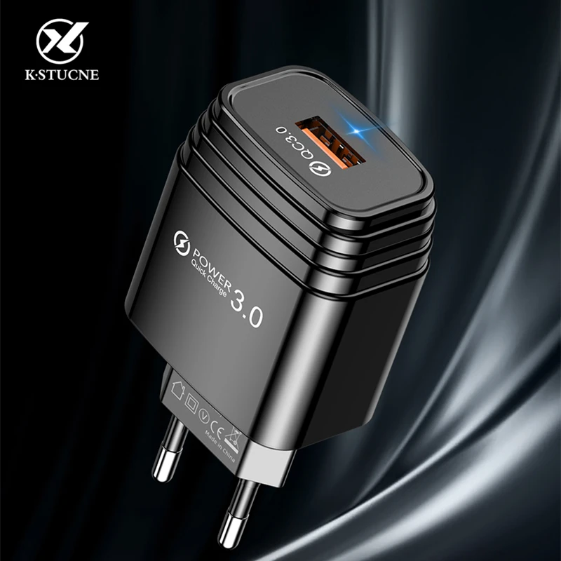 

18W Quick Charge 3.0 USB Charger QC 3.0 4.0 For Samsung A90 A50 iPhone 11 Xiaomi Huawei USB Plug Turbo Wall Mobile Phone Charger