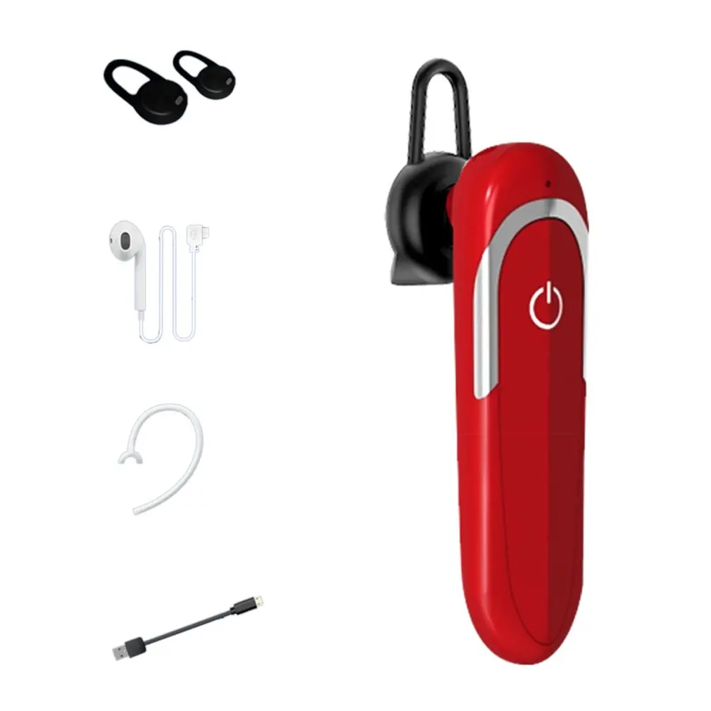 red D5 беспроводные bluetooth-наушники, bluetooth-гарнитура, наушники-вкладыши с микрофоном, чехол для наушников - Цвет: red