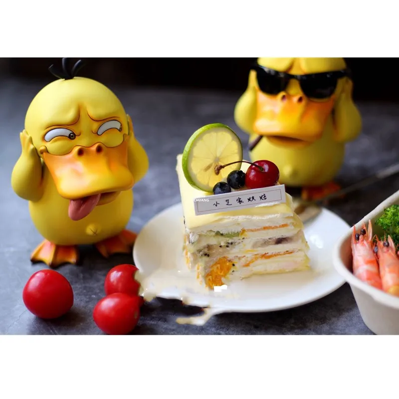 6 "аниме милая статуя животного утка бюст Psyduck полноразмерный портрет домашний декор праздничный подарок GK фигурка игрушка коробка 15 см V678