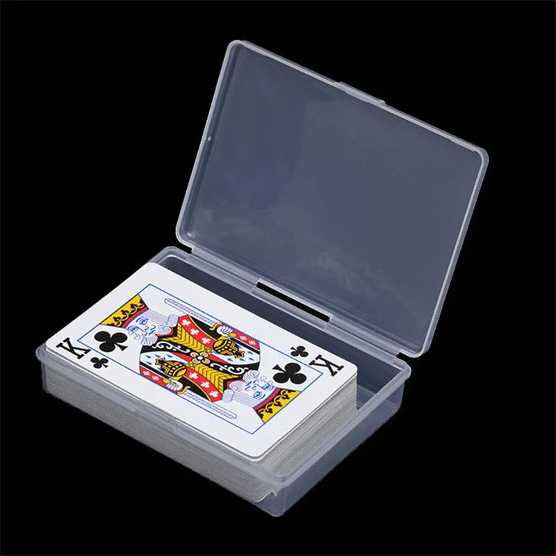 

4PCS Poker Cases Transparent Storage Case 10*7cm Plastic Boxes Container Playing Cards