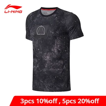 

Li-Ning Men The Trend Sports T-Shirt 64%Cotton 36%Polyester Regular Fit Breathable LiNing li ning Sport Tee Tops AHSN189 MTS2745